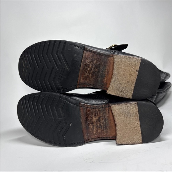 Frye Veronica womens 9 Slouch Tall Leather Riding Boots
buckle Moto black - Picture 13 of 16